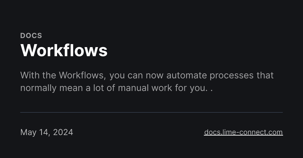 Workflows