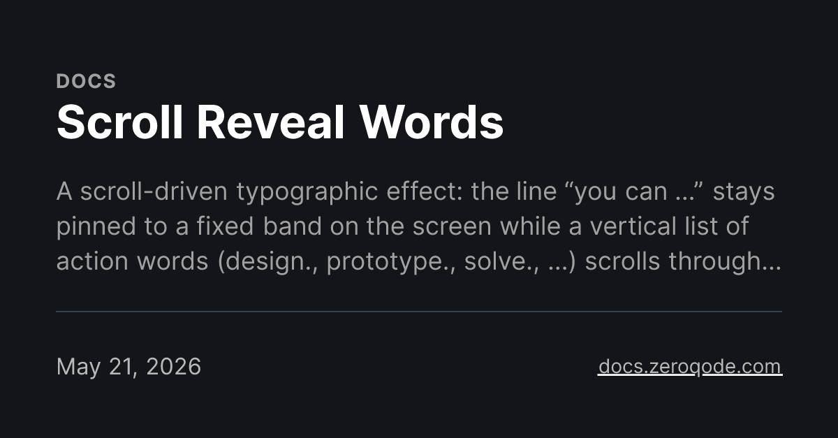 Scroll Reveal Words