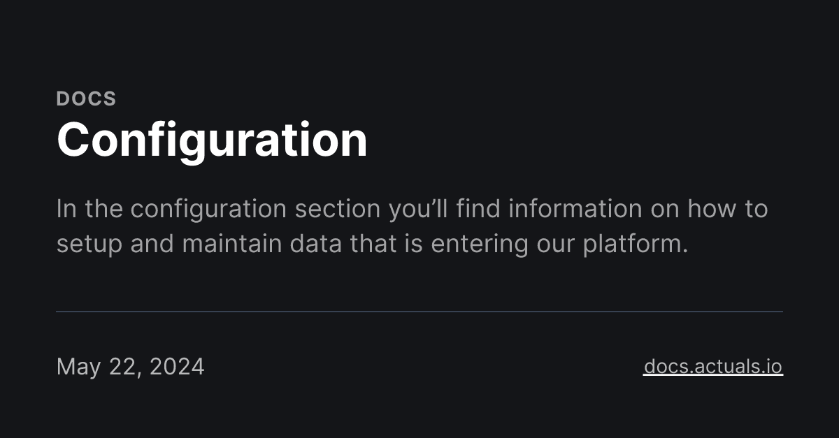 Configuration