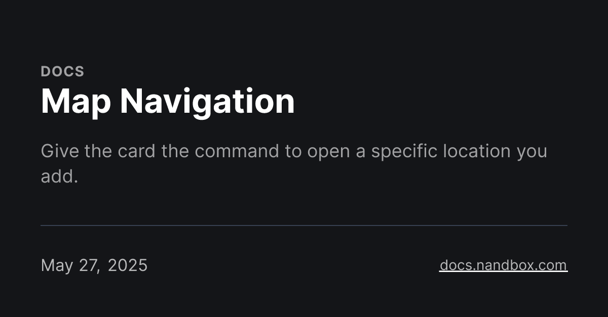 Map Navigation