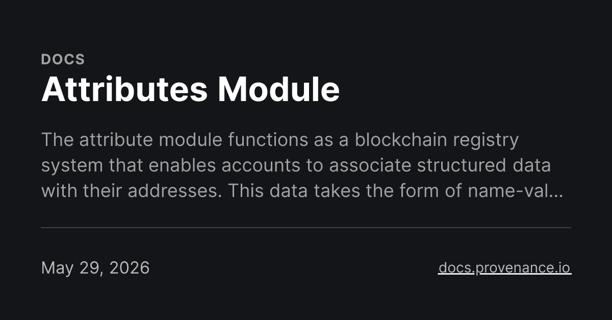 Attributes Module