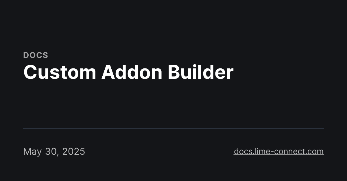 Custom Addon Builder
