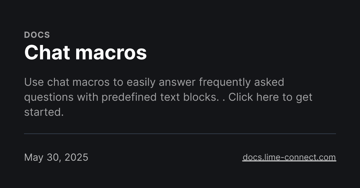 Chat macros