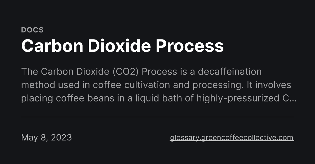 Carbon Dioxide Process