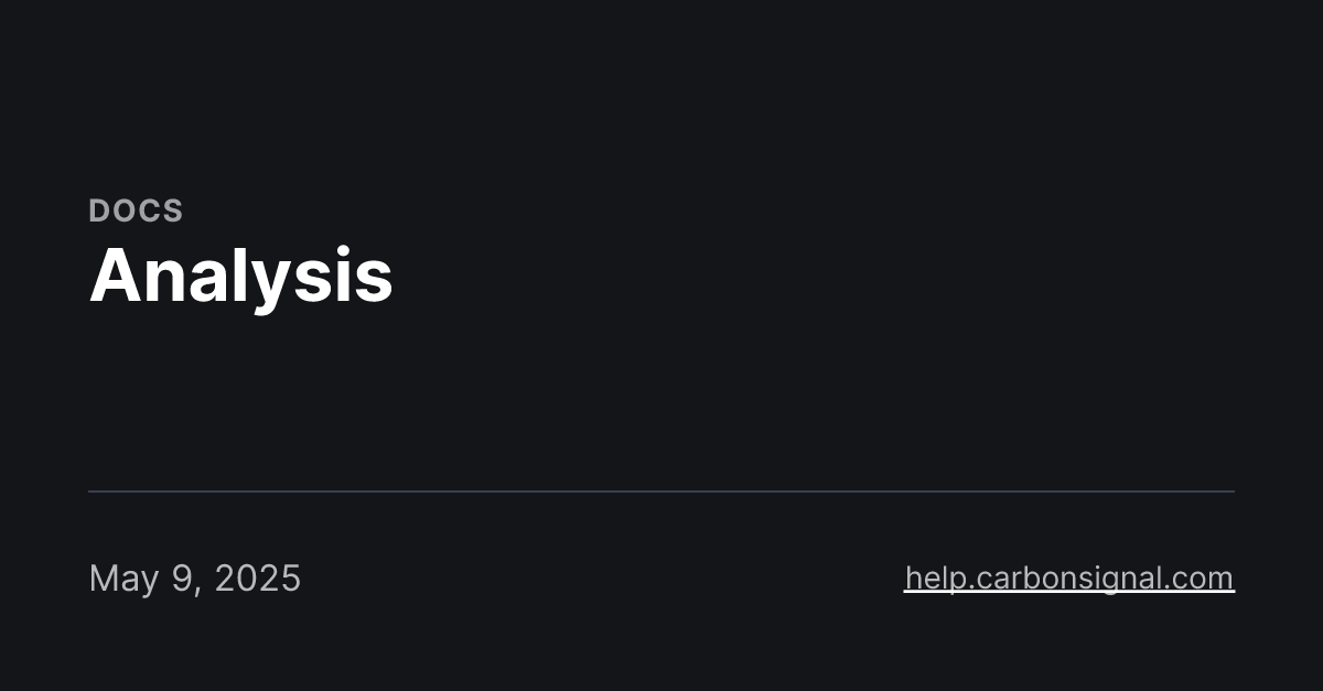 Analysis