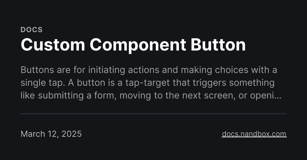 Custom Component Button