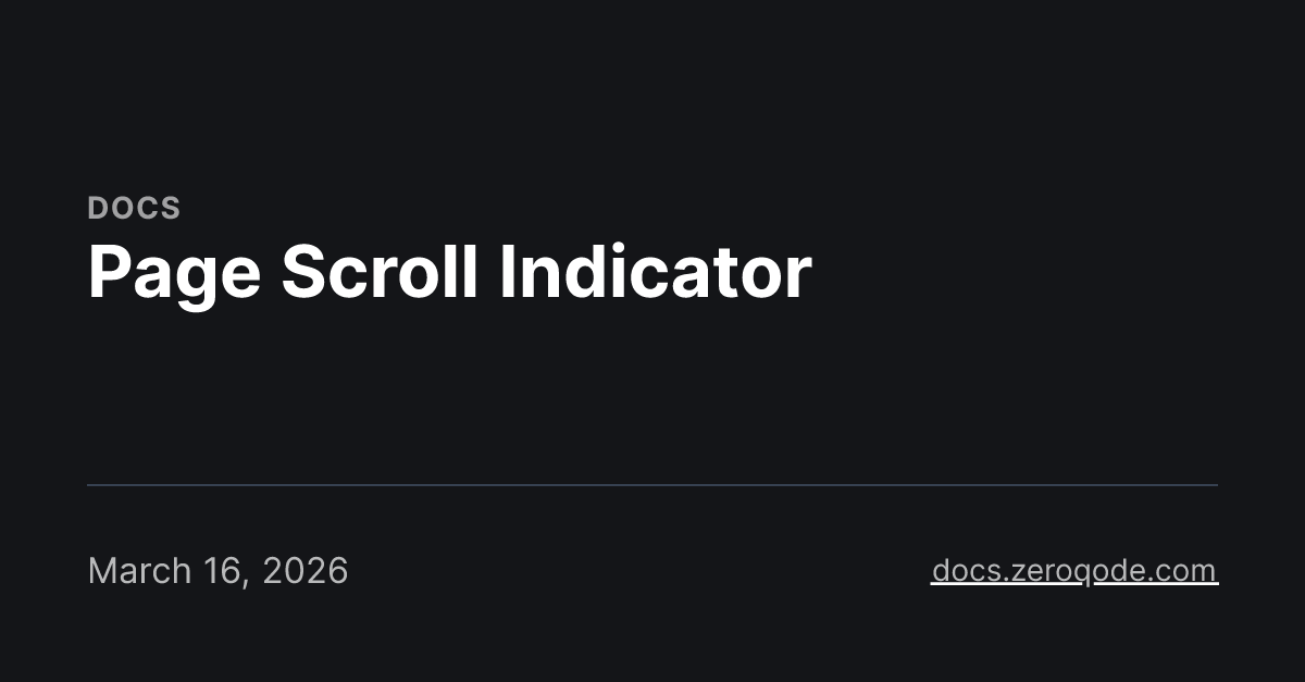 Page Scroll Indicator