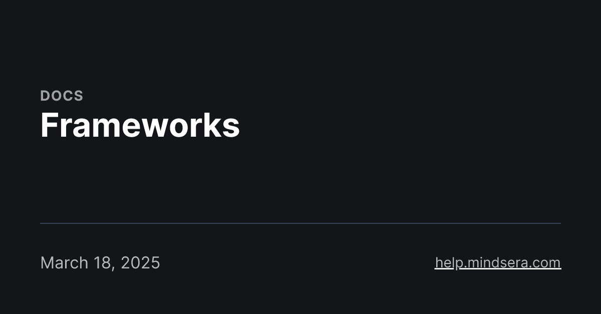 Frameworks