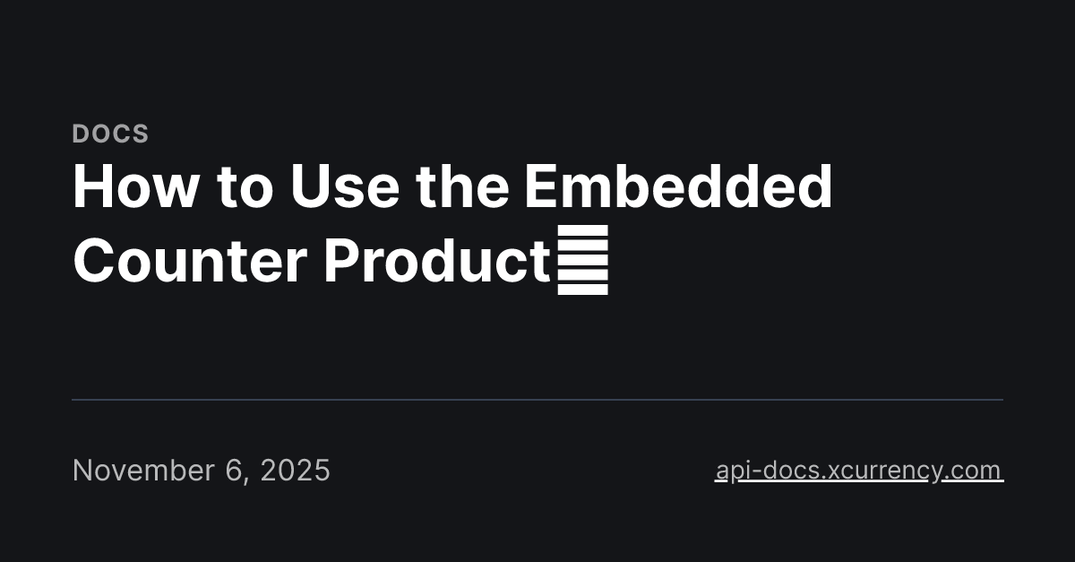 How to Use the Embedded Counter Product？