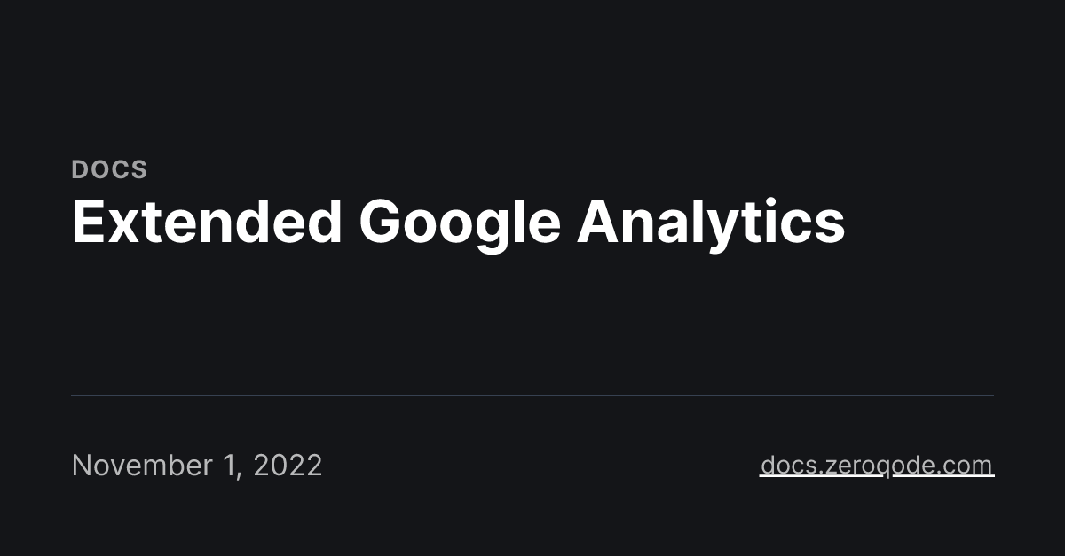Extended Google Analytics