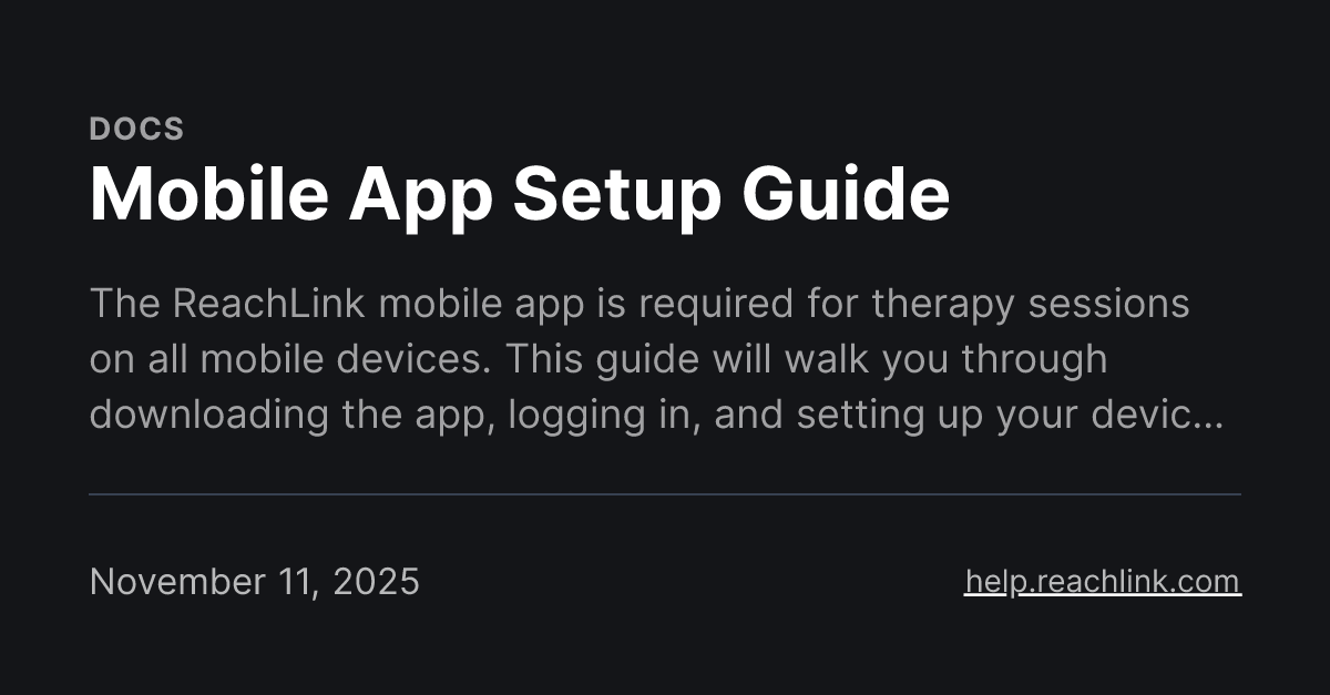 Mobile App Setup Guide