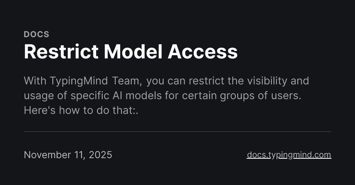 Restrict Model Access