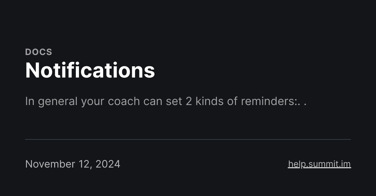 Notifications