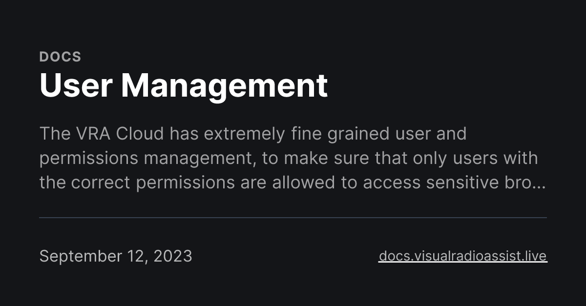 User Management
