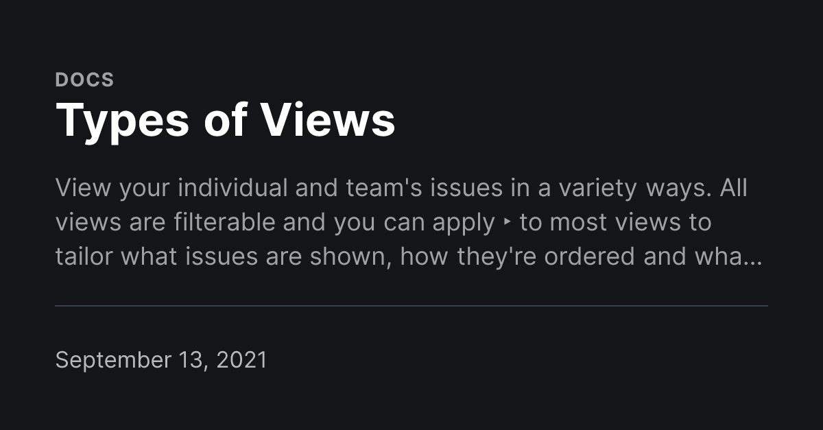 Types of Views