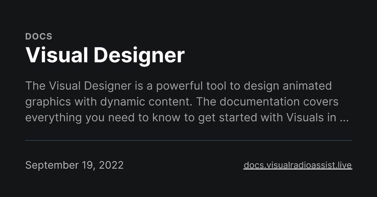 Visual Designer