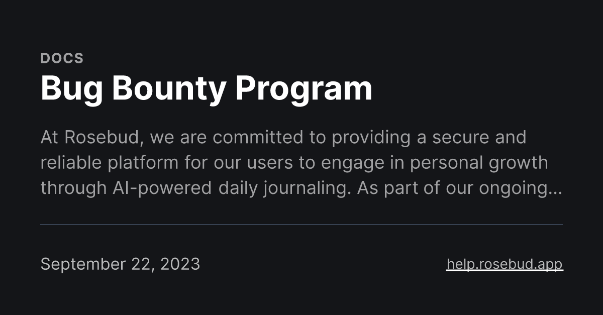 Bug Bounty Program