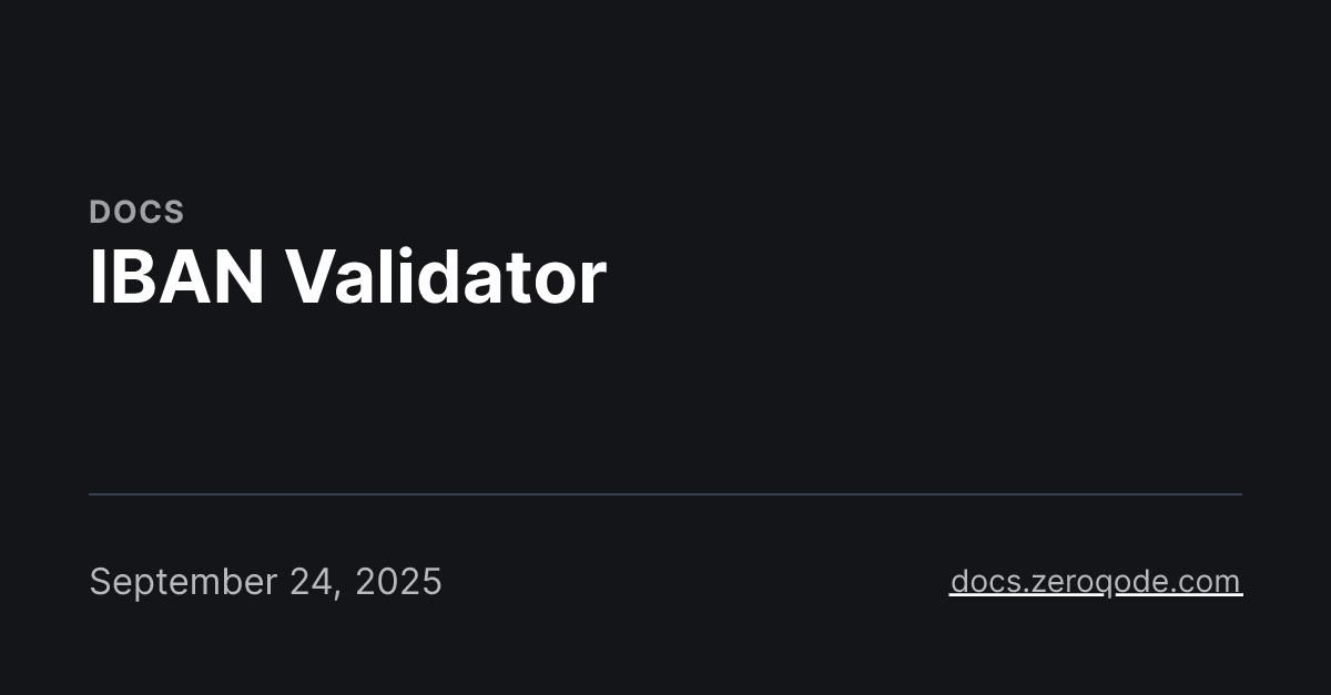 IBAN Validator