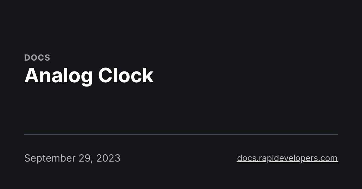 Analog Clock