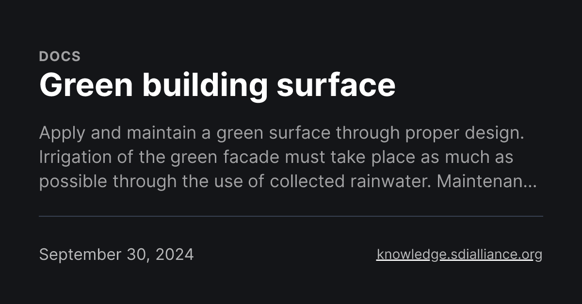 Green building surface